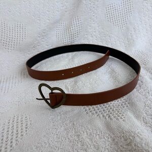 Little girls Brown Heart Buckle Belt Size 15